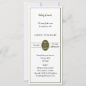 Eenvoudig Groen Aangepast Baby shower Kaart (Voorkant)