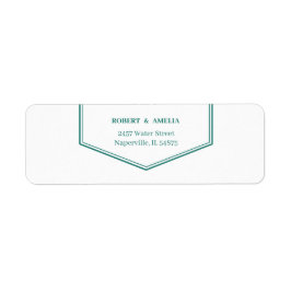 Eenvoudig groen aangepast retouradres etiket