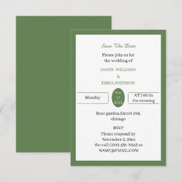 Eenvoudig Groen Aangepast Save The Date