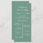 Eenvoudig Groen Aangepast Trouwprogramma (Voorkant / Achterkant)
