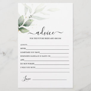 Eenvoudig groen advies voor de Bride-kaart