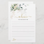 Eenvoudig groen advies voor de moeder als kaart (Voorkant / Achterkant)