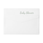 Eenvoudig groen Baby shower (Achterkant)