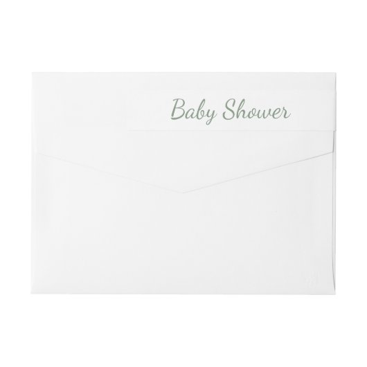 Eenvoudig groen Baby shower (Achterkant)