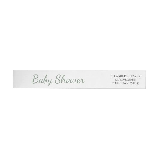 Eenvoudig groen Baby shower (Individueel)