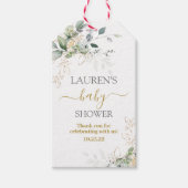 Eenvoudig groen baby shower cadeau labels cadeaulabel (Voorkant)