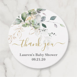 Eenvoudig groen Baby shower Favor Tags Bedankjes Labels