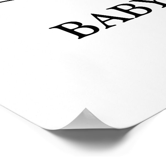 Eenvoudig groen Baby shower Welkomstbord Poster (Hoek)