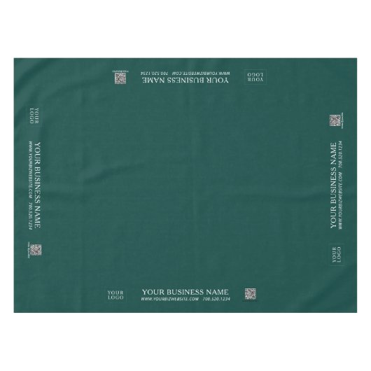 Eenvoudig groen bedrijf Logo Craft Show markt Tafelkleed (Voorkant (Horizontaal))