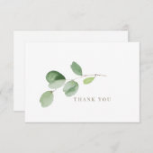 Eenvoudig groen Begrafenis Dank u II Bedankkaart (Voorkant / Achterkant)