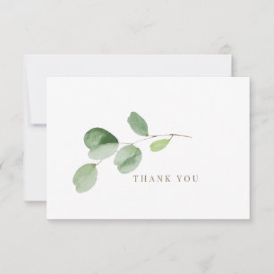 Eenvoudig groen Begrafenis Dank u II Bedankkaart