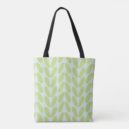 Eenvoudig Groen Blauw Tote Bag (Achterkant)
