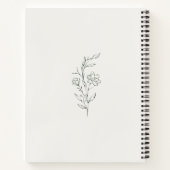 Eenvoudig groen botanisch notitieboek (Achterkant)
