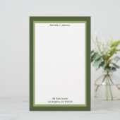 eenvoudig groen briefpapier (Staand voorkant)