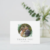 Eenvoudig groen bruiloft dank u Briefkaart (Staand voorkant)