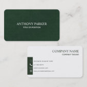 Eenvoudig groen Canvas Visitekaartje (Voorkant / Achterkant)