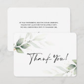 Eenvoudig groen dank je kaart (Voorkant / Achterkant)