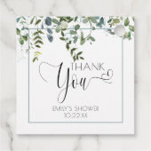 Eenvoudig groen dank u Baby shower Bedankjes Labels (Achterkant)