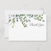 Eenvoudig groen dank u bedankkaart (Voorkant)