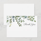Eenvoudig groen dank u bedankkaart (Voorkant / Achterkant)