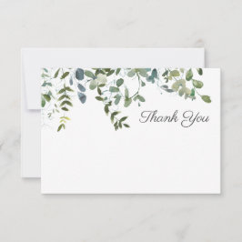 Eenvoudig groen dank u bedankkaart