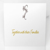 eenvoudig groen drieluik uitnodiging (Binnenzijde eerst)