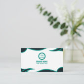 Eenvoudig groen Elegant Visitekaartje (Staand voorkant)