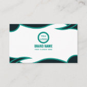 Eenvoudig groen Elegant Visitekaartje (Voorkant)