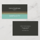 Eenvoudig groen en Blauwgroen Visitekaartje (Voorkant / Achterkant)