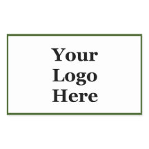 Eenvoudig Groen en Wit Uw Logo Hier Sjabloon