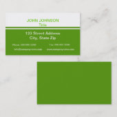 Eenvoudig groen en wit Visitekaartje (Voorkant / Achterkant)