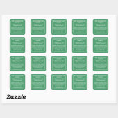 Eenvoudig groen en wit zeep cosmetica label (Vel)