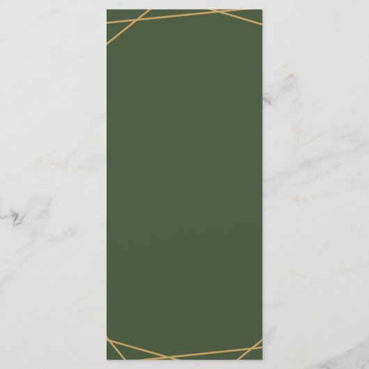 Eenvoudig groen Eucalyptus Elegant Wedding Menu (Achterkant)