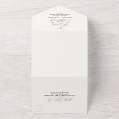 Eenvoudig groen Eucalyptus en marinevrouw All In One Uitnodiging (Buitenkant)