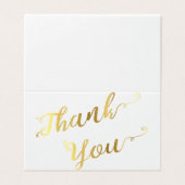 Eenvoudig groen Eucalyptus Gold bedankkaart Kaart (Buitenkant ongevouwen)