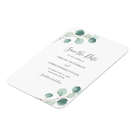 Eenvoudig groen Eucalyptus Weddenschap sparen de D Magneet (Linkerzijde)