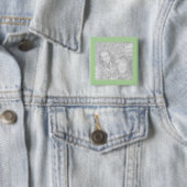 eenvoudig groen fotolijst vierkante button 5,1 cm (In situ)