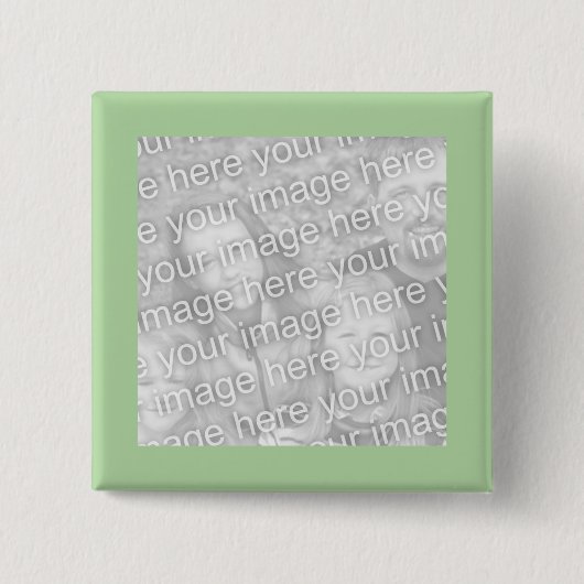 eenvoudig groen fotolijst vierkante button 5,1 cm (Voorkant)