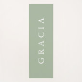 Eenvoudig groen gepersonaliseerd comfortabel licht yogamat (Voorkant)