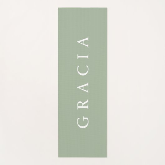 Eenvoudig groen gepersonaliseerd comfortabel licht yogamat (Voorkant)