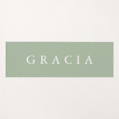 Eenvoudig groen gepersonaliseerd comfortabel licht yogamat (Voorkant (horizontaal))