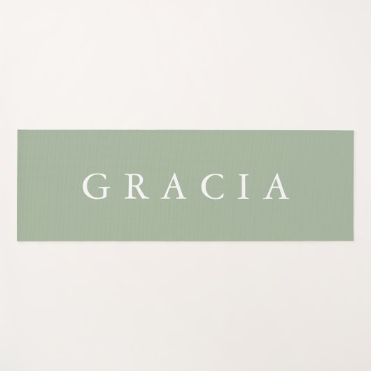 Eenvoudig groen gepersonaliseerd comfortabel licht yogamat (Voorkant (horizontaal))