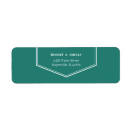 Eenvoudig groen Gepersonaliseerd retouradres Etiket