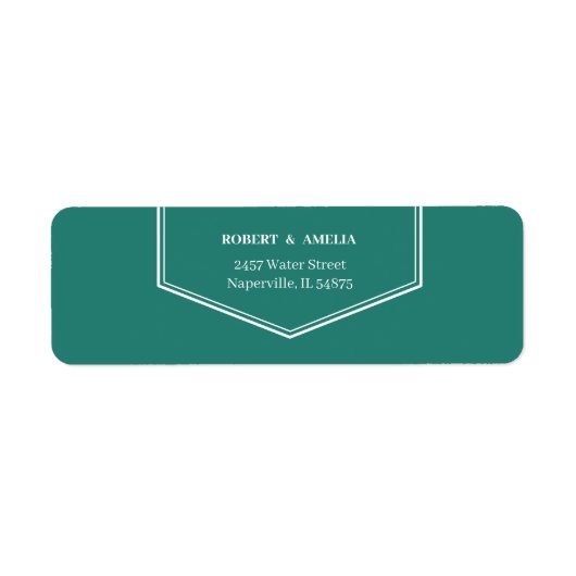Eenvoudig groen Gepersonaliseerd retouradres Etiket (Voorkant)