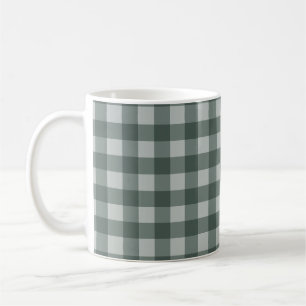 Eenvoudig groen Gingham geruit Koffiemok