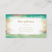 Eenvoudig groen goud Abstrat Social Media Websites Visitekaartje (Achterkant)