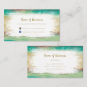 Eenvoudig groen goud Abstrat Social Media Websites Visitekaartje (Voorkant / Achterkant)