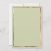 Eenvoudig groen goud eucalyptus bladeren Save The  Kaart (Achterkant)