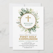 Eenvoudig groen goud verlaat de eerste heilige com kaart (Voorkant)