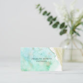 Eenvoudig groen goud visitekaartje (Staand voorkant)